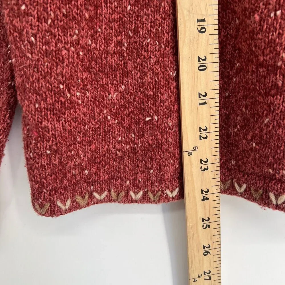 Woolrich Sweater Womens L Wool Mock Neck Hippie Granola Heritage Outdoor Folk - Picture 8 of 11